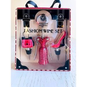 Wild Eye Designs Fashion Wine Set Corkscrew Bottle Stopper Dress Shoe Handbag